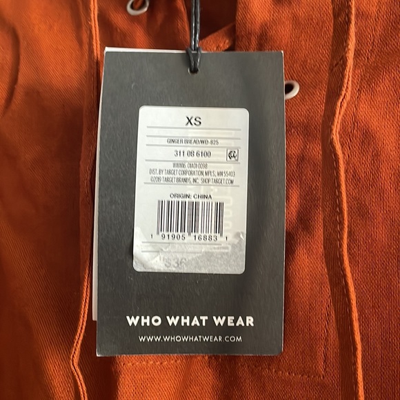 Burnt Orange Lace Up Dress New With Tags Size XS - Picture 7 of 9